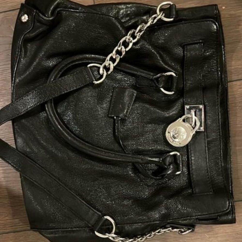 Michael Kors Leather Satchel with lock